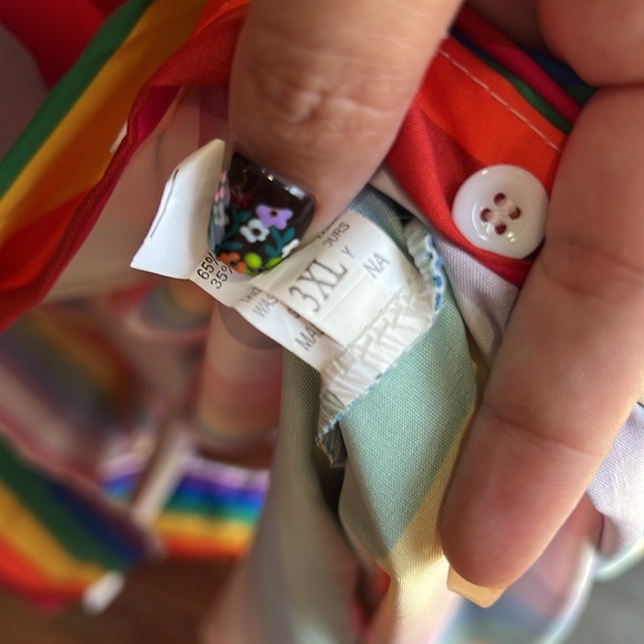 RAINBOW BUTTON DOWN DRESS - Picture 7 of 8